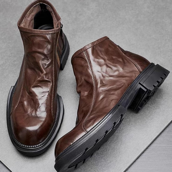 Brandy Leather Boots