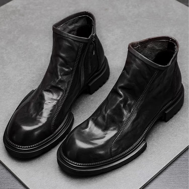 Brandy Leather Boots