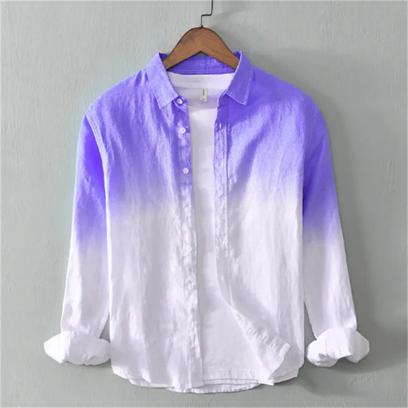 Aurora Crescent Linen Shirt